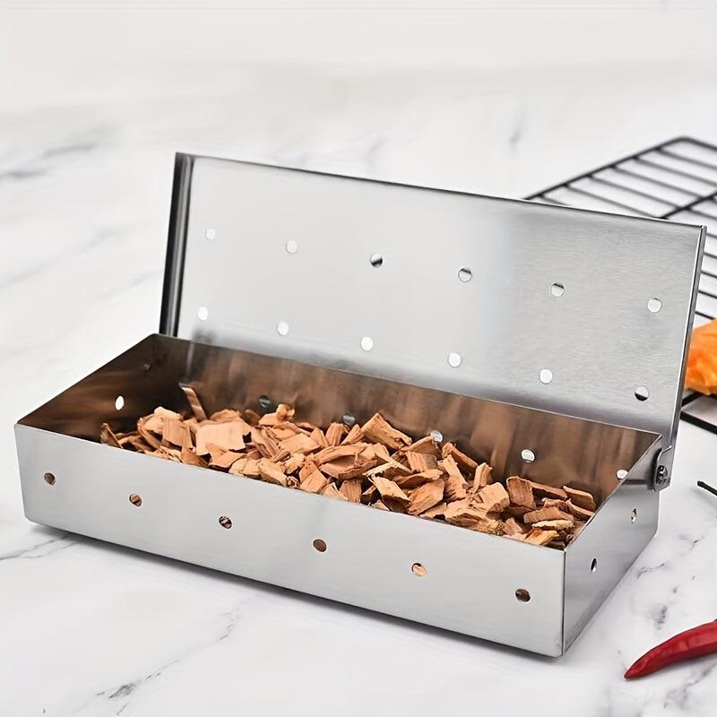 Stainless Steel Smoker Box for Gas and Charcoal Grills