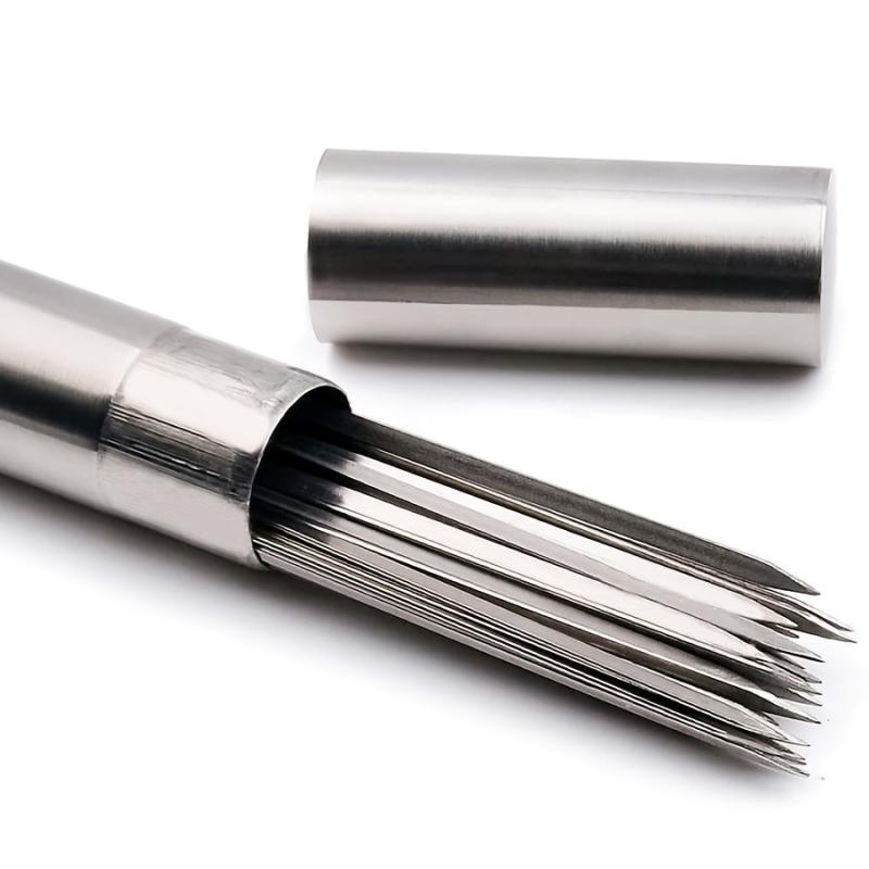 30pcs Stainless Steel BBQ Stick Set with Storage Barrel for Grilling