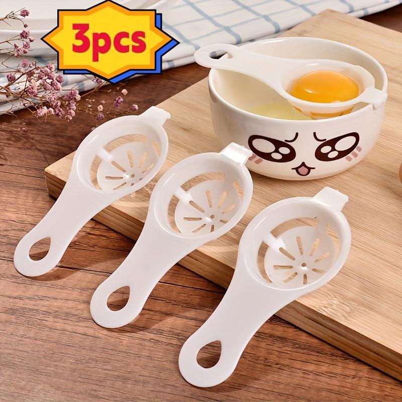 3pcs Egg Separator Yolk Separator Plastic Egg Filter Kitchen Gadget