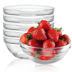6pcs 8.89cm Mini Glass Bowls Salad Dessert Dipping Sauce Nut Bowl