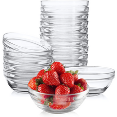 6pcs 8.89cm Mini Glass Bowls Salad Dessert Dipping Sauce Nut Bowl
