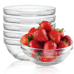 6pcs 8.89cm Mini Glass Bowls Salad Dessert Dipping Sauce Nut Bowl