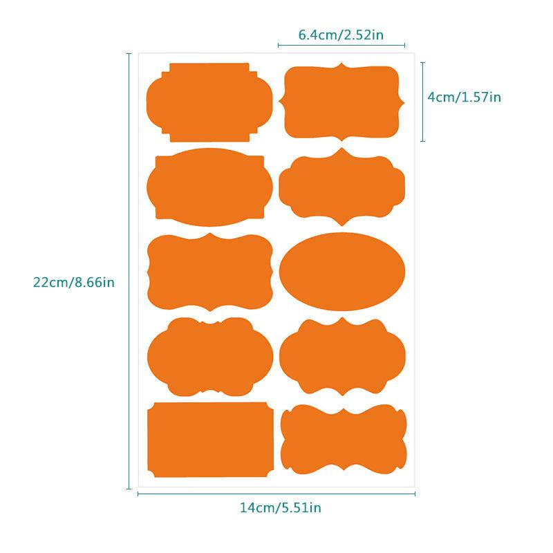 10pcs Irregular Shape Labels Blackboard Sticker PVC Waterproof Adhesive