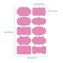10pcs Irregular Shape Labels Blackboard Sticker PVC Waterproof Adhesive