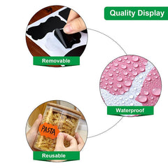 10pcs Irregular Shape Labels Blackboard Sticker PVC Waterproof Adhesive