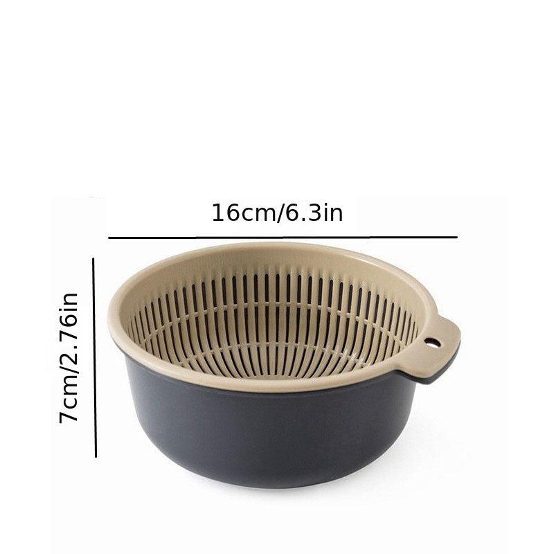 Double Drain Basket Washing Basket Plastic Fruit Storage Washing Basket
