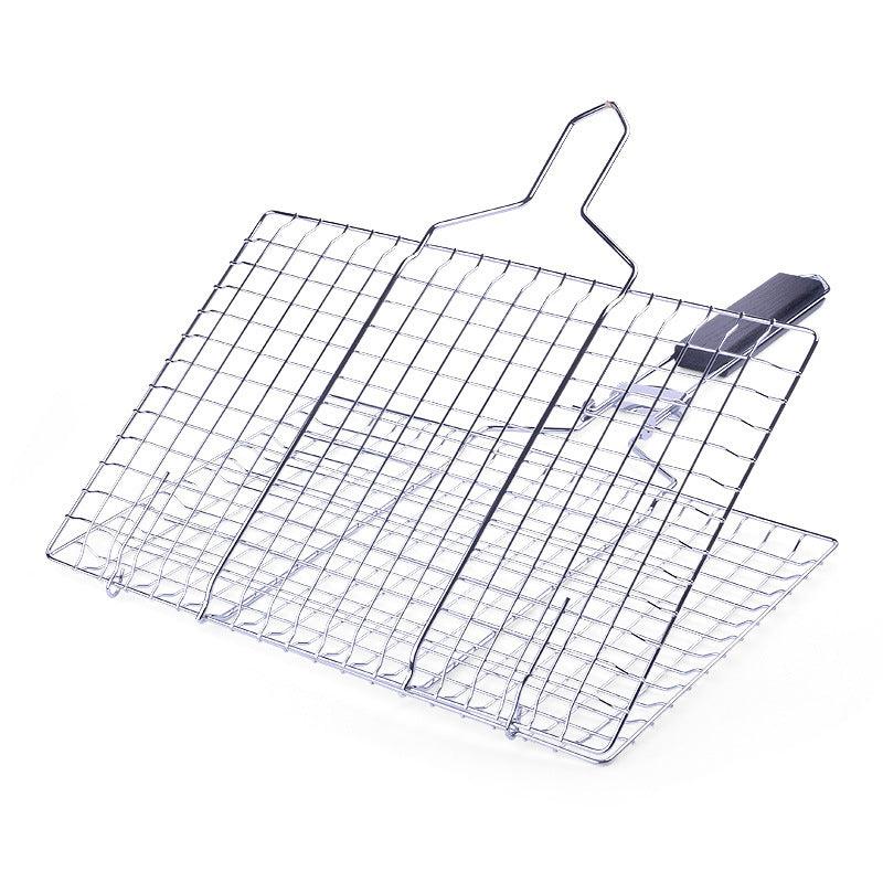 304 Stainless Steel BBQ Net Clip Handle Support Multifunctional Grill