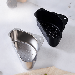 Stainless Steel Vegetable Basin Drain Basket Sink Filter Mesh Triangle