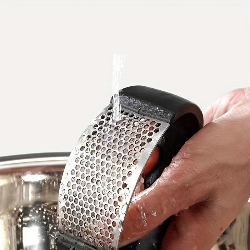 2pcs Stainless Garlic Press Rocker Mental Garlic Mincer Washable Garlic Crusher
