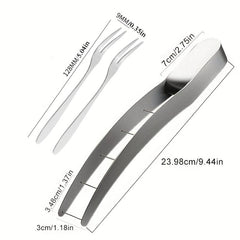 3pcs Watermelon Cutter & Forks Stainless Steel Portable