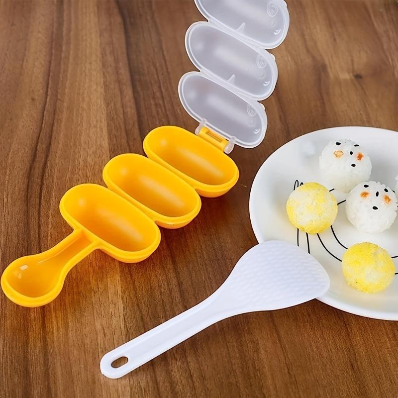 DIY Rice Ball Mold Set with Spatula - Large Ball Mold Kitchen Tool