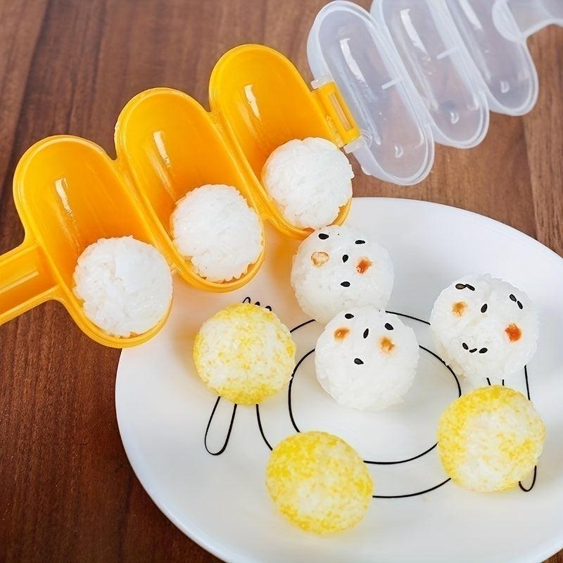 DIY Rice Ball Mold Set with Spatula - Large Ball Mold Kitchen Tool