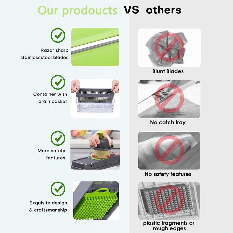 16-in-1 Vegetable Chopper Onion Slicer with Container