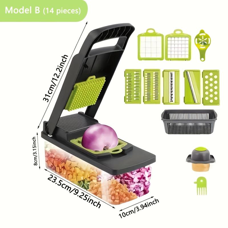 16-in-1 Vegetable Chopper Onion Slicer with Container