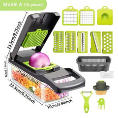 16-in-1 Vegetable Chopper Onion Slicer with Container