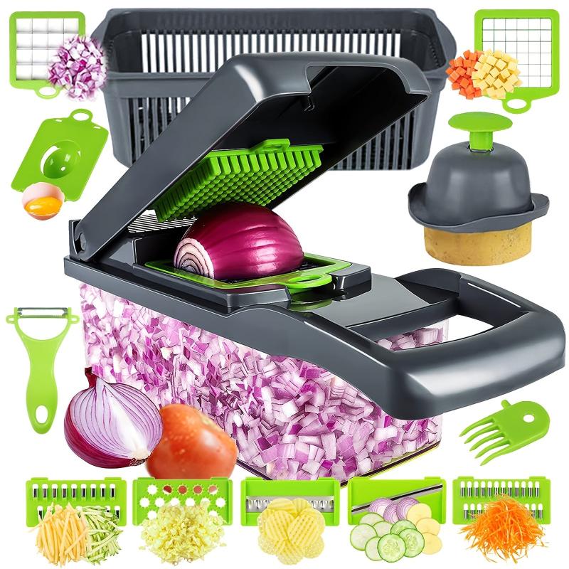 16-in-1 Vegetable Chopper Onion Slicer with Container