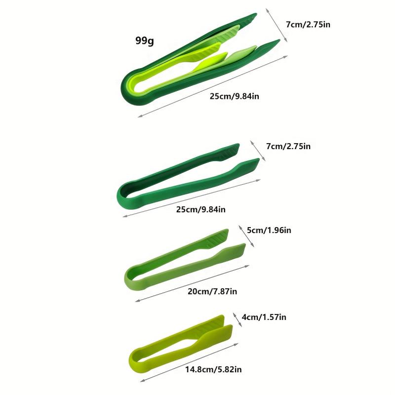 3pcs Plastic Food Tongs for Cooking Grilling Buffet Barbecue Outdoor Decor