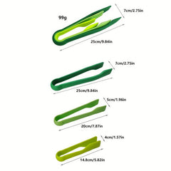 3pcs Plastic Food Tongs for Cooking Grilling Buffet Barbecue Outdoor Decor