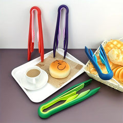 3pcs Plastic Food Tongs for Cooking Grilling Buffet Barbecue Outdoor Decor