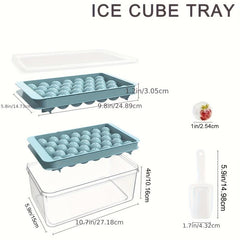 Double Layer 33 Grid Ice Hockey Set with Box Shovel - Household Ice Maker