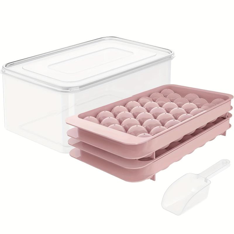 Double Layer 33 Grid Ice Hockey Set with Box Shovel - Household Ice Maker