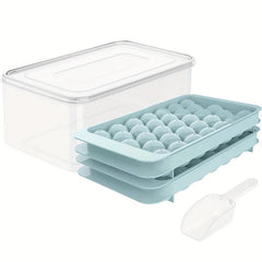 Double Layer 33 Grid Ice Hockey Set with Box Shovel - Household Ice Maker