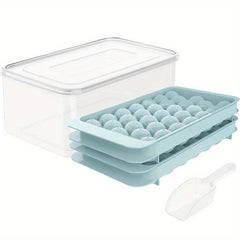 Double Layer 33 Grid Ice Hockey Set with Box Shovel - Household Ice Maker