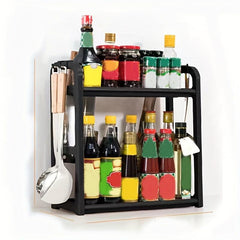 Double Layer Spice Rack Organizer for Kitchen Cabinet - Durable Spice Cabinet