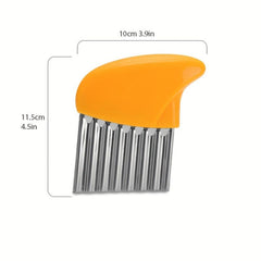 Stainless Steel Crinkle Cutter for Fruits and Veggies
