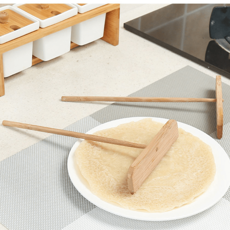 Wooden Pancake Spreader Kitchen Tool DIY Egg Pie Frying Spatula