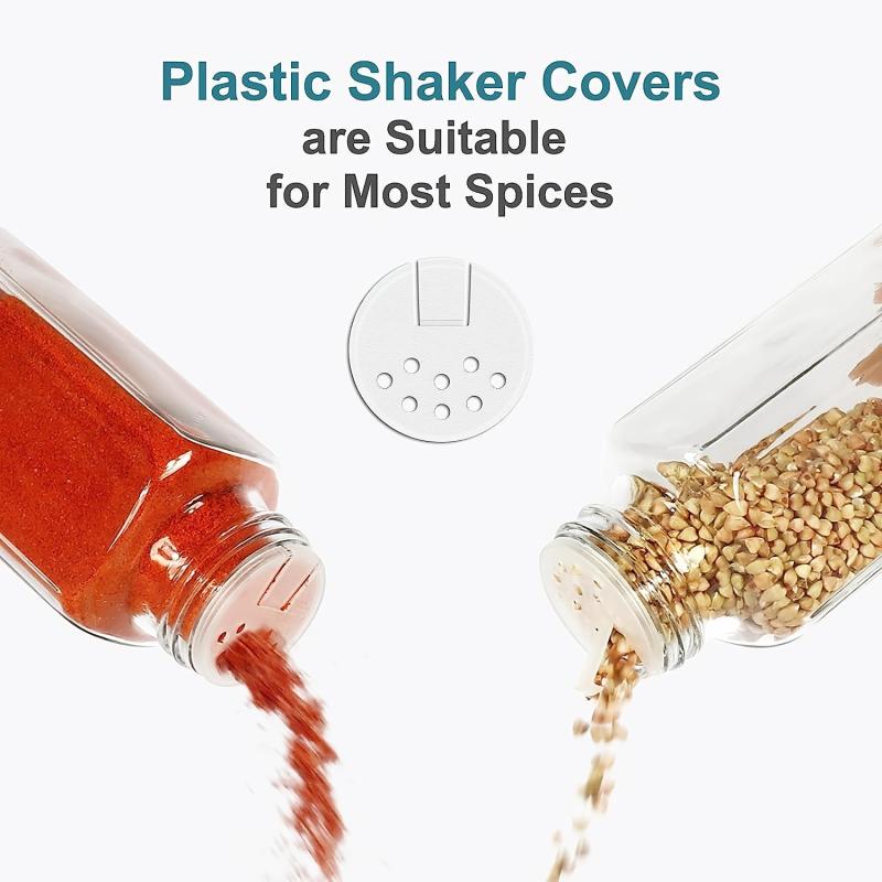 12pcs Glass Spice Jars with Labels, Shaker Lids, Airtight Caps, Funnel