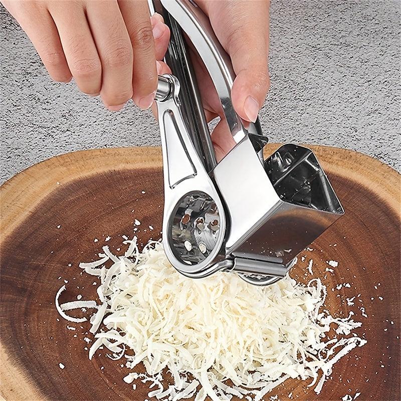 Hand Cranked Cheese Grater 4 Blades Rotary Slicer for Kitchen