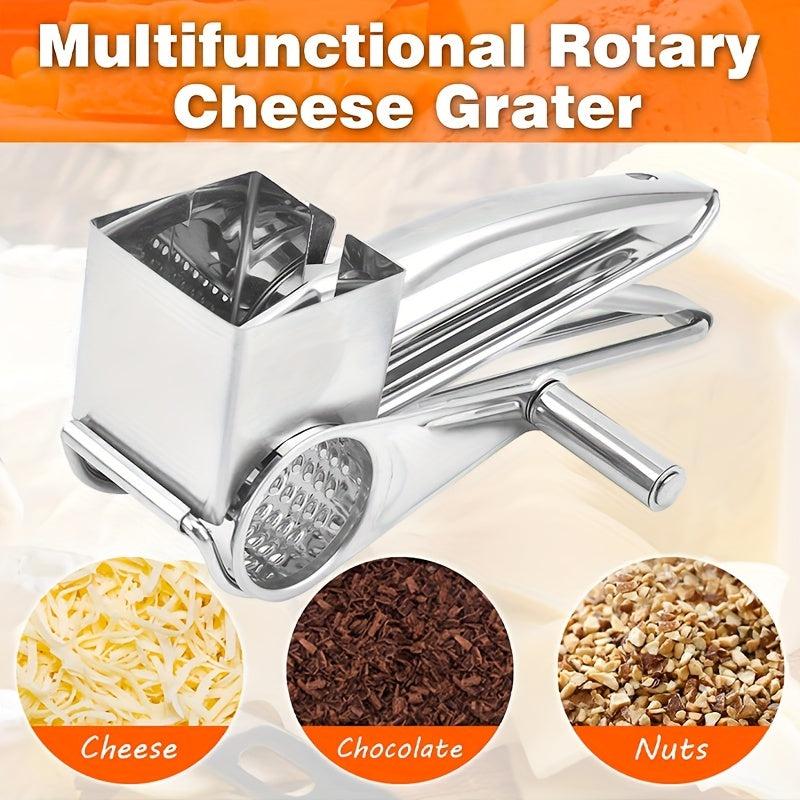 Hand Cranked Cheese Grater 4 Blades Rotary Slicer for Kitchen