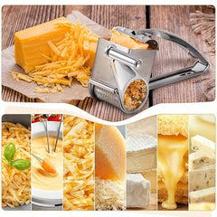 Hand Cranked Cheese Grater 4 Blades Rotary Slicer for Kitchen