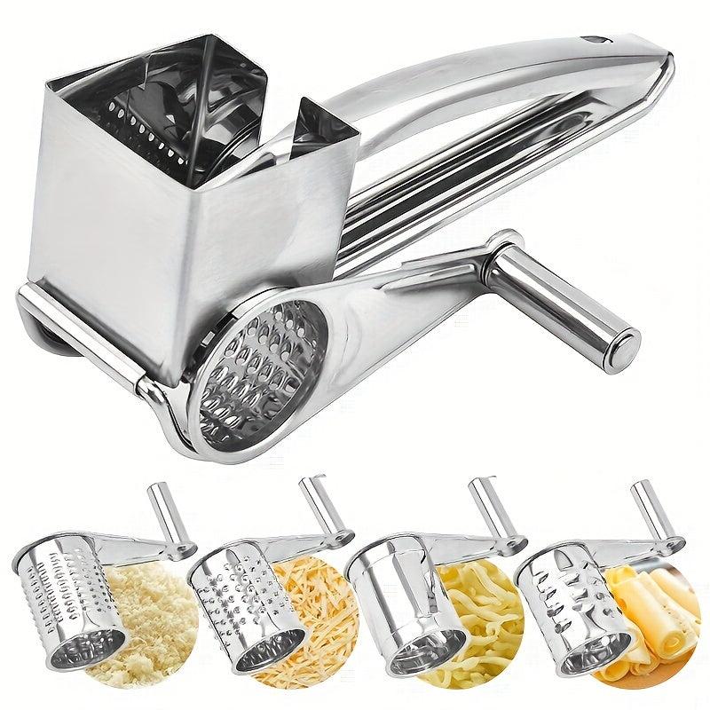 Hand Cranked Cheese Grater 4 Blades Rotary Slicer for Kitchen