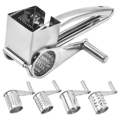 Hand Cranked Cheese Grater 4 Blades Rotary Slicer for Kitchen