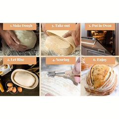 Oval Bread Banneton Proofing Basket 9.8x6x3.1 Inch