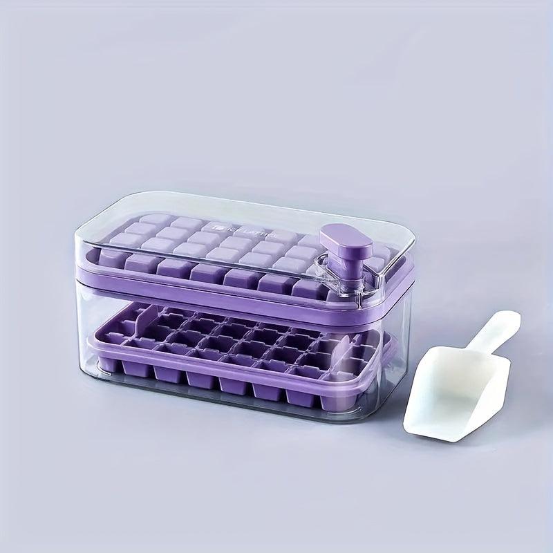 Easy Release Double Layer Ice Box with Ice Grid