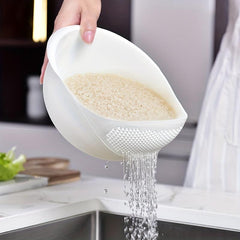 Rice Washing Drain Basket Rice Washing Filter Basket Plastic Rice Colander