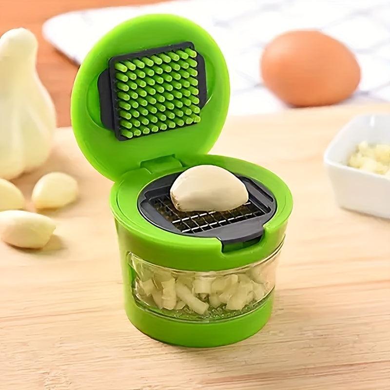 1pc Garlic Press Kitchen Green Garlic Press Multifunctional Garlic Press