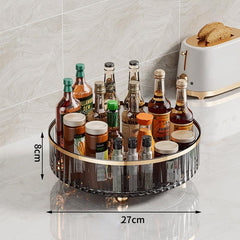 Spice Rack Organizer w/ Turntables for Kitchen Cabinet/Desktop Storage