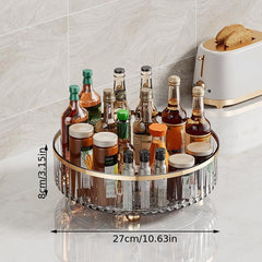 Spice Rack Organizer w/ Turntables for Kitchen Cabinet/Desktop Storage