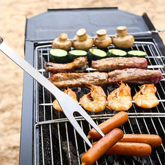 Stainless Steel Barbecue Fork Meat Fork Long Handle 13.78in