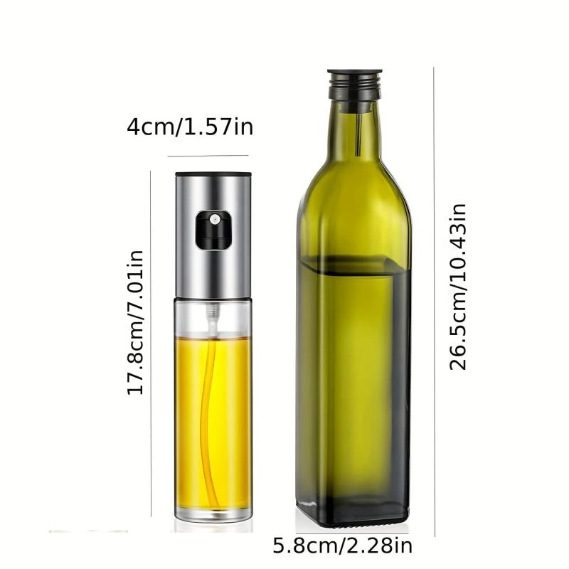5pcs Cooking Set Olive Dispenser 17oz Spray Bottle 100ml Green Vinegar Glass
