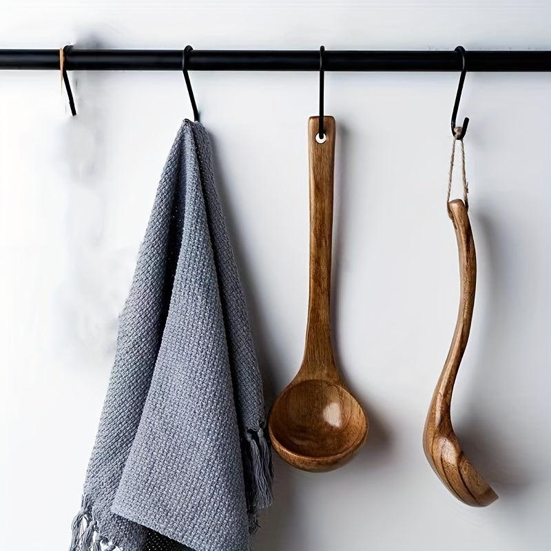 Non Stick Wooden Soup Spoon with Long Handle for Hot Pot and Porridge