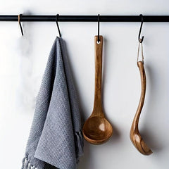 Non Stick Wooden Soup Spoon with Long Handle for Hot Pot and Porridge