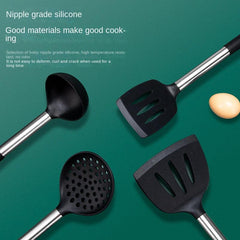 15pcs Stainless Steel Silicone Kitchen Utensils Set with Organizer Bucket