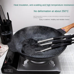 15pcs Stainless Steel Silicone Kitchen Utensils Set with Organizer Bucket