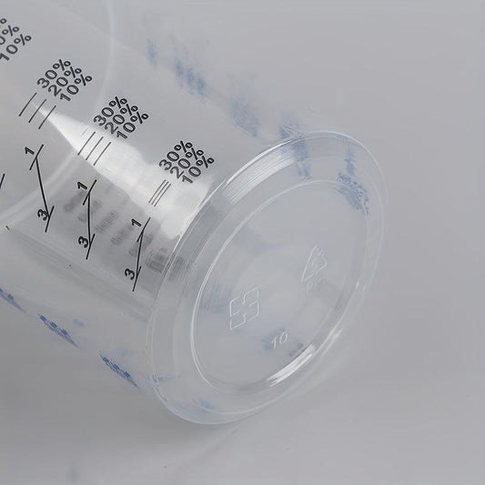 Set of 50 Paint Mixing Cups 600ml Calibrated Plastic Mixing Pots