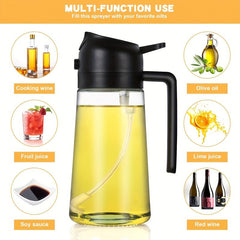Glass Olive Dispenser & Sprayer 470ml 16oz
